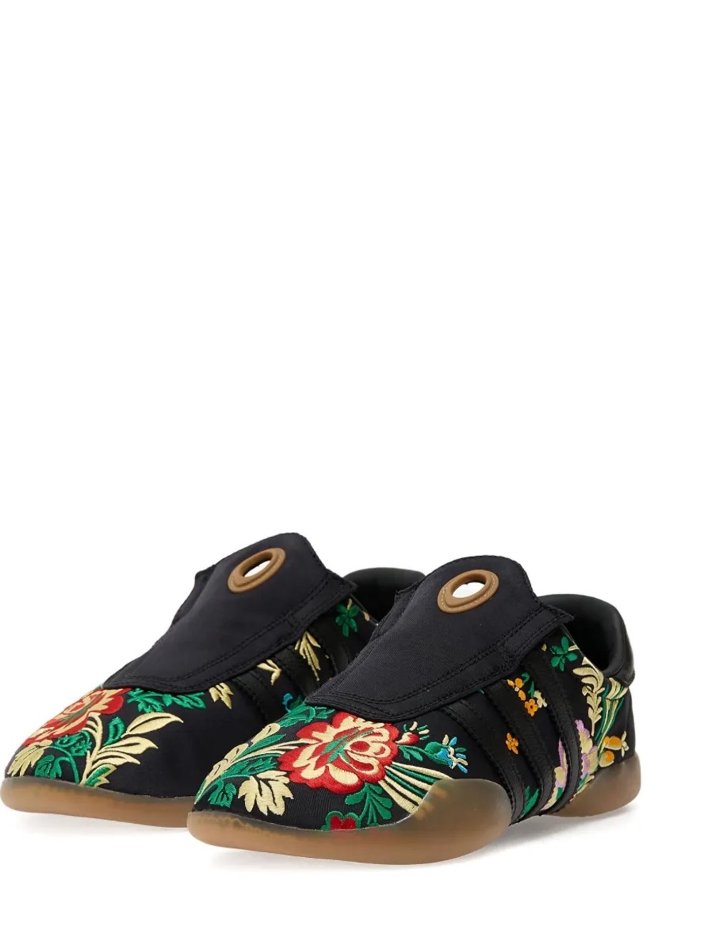 Adidas Women's Black Taekwondo Mei Floral-Embroidered Sneakers